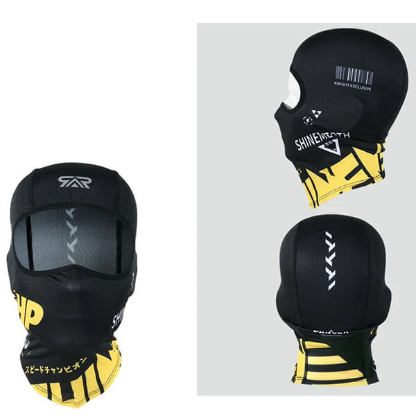 Cagoule moto jaune et noire