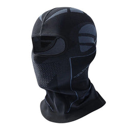 Cagoule moto noire et bleue