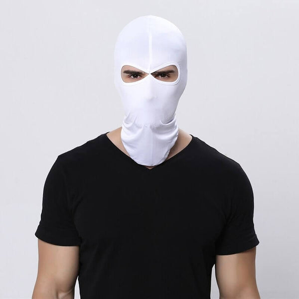 Balaclava blanche 2 trous