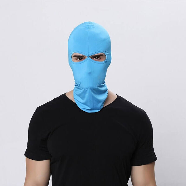 Balaclava bleu ciel 2 trous