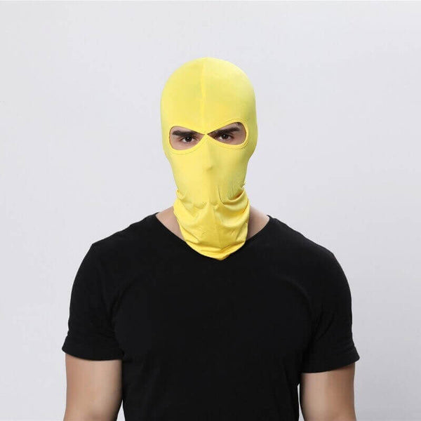 Balaclava jaune 2 trous