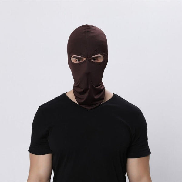 Balaclava marron foncé 2 trous