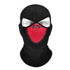Balaclava moto rouge et noire respirante