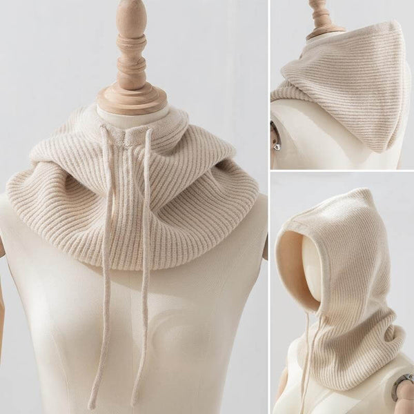 Cagoule femme capuche beige