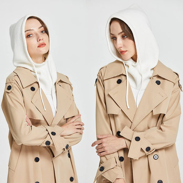 Cagoule femme capuche blanche
