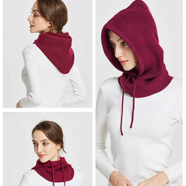 Cagoule femme capuche bordeaux