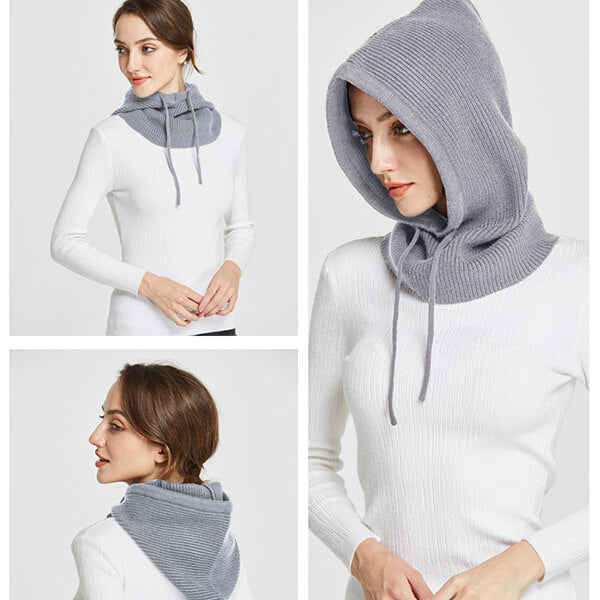 Cagoule femme capuche gris clair