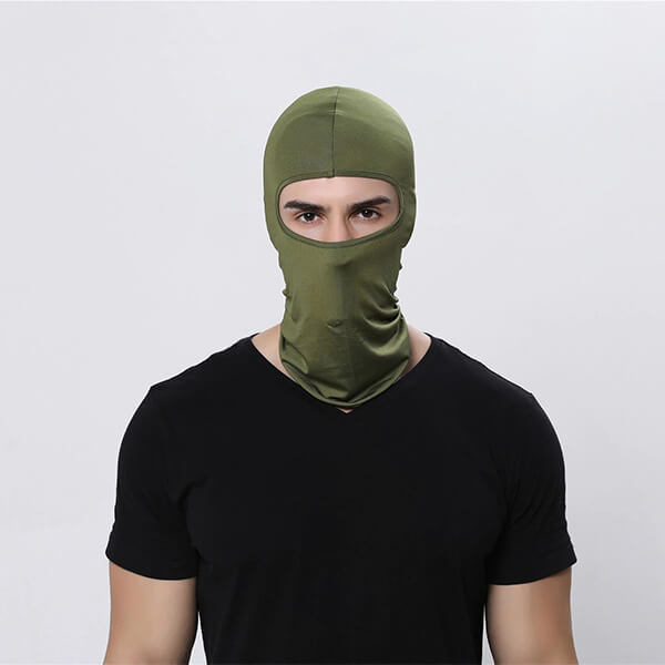 Cagoule kaki 1 trou polyester