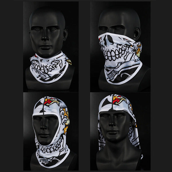 Cagoule moto fun blanche