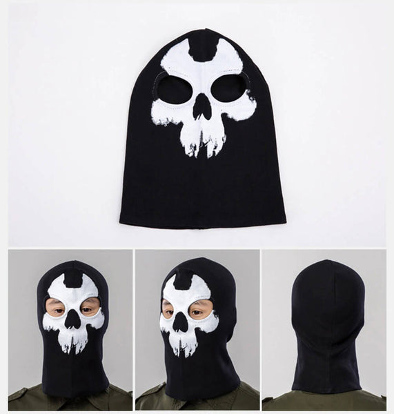 Cagoule noire et blanche ghost