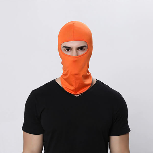 Cagoule orange 1 trou en polyester