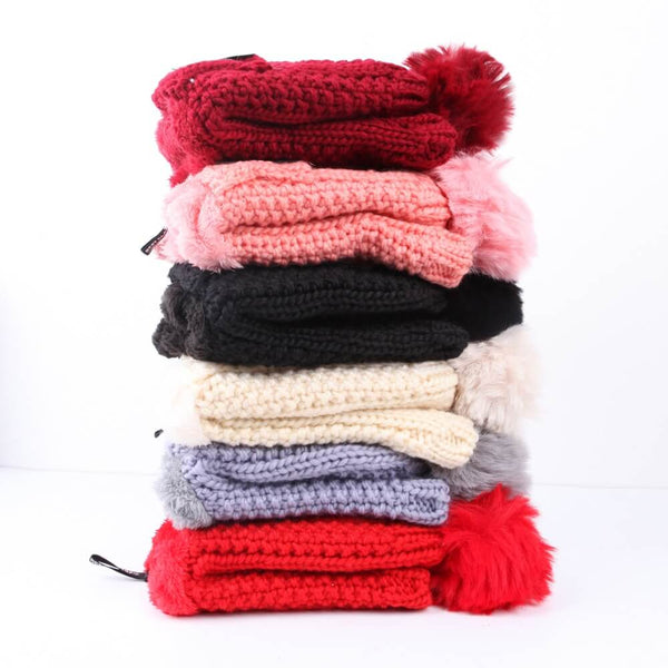 Cagoule pompon hiver