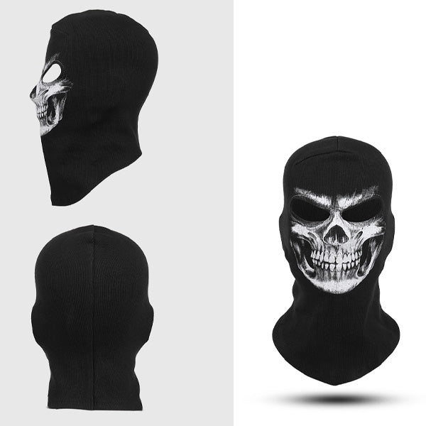 Cagoule skull noir et blanc