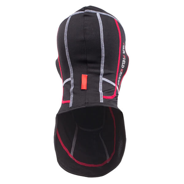 Passe-montagne noir sous casque