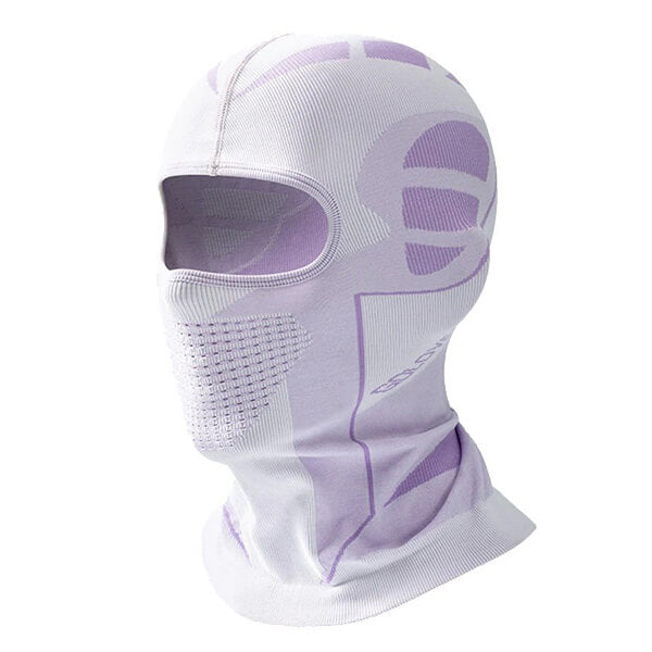 Cagoule moto blanche et violette