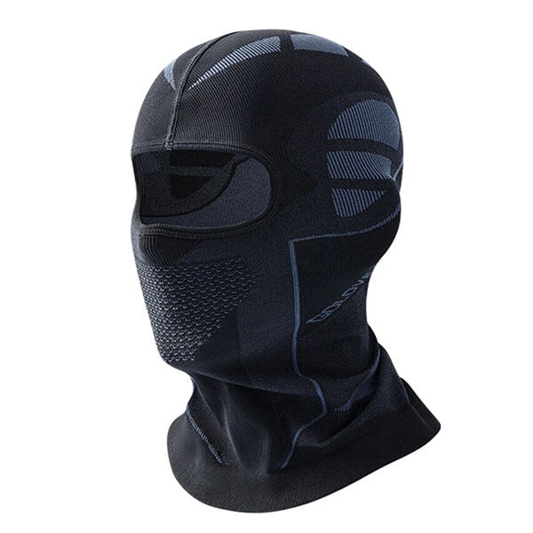 Cagoule moto noire et bleue