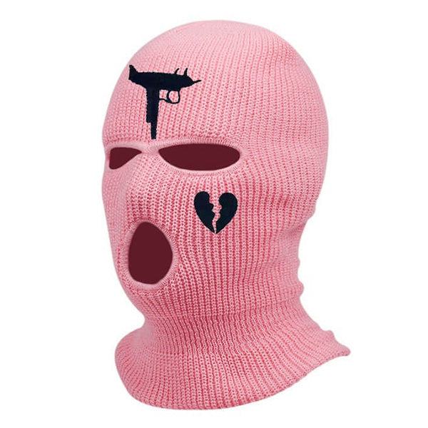 Cagoule braqueur rose