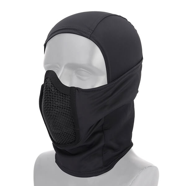 Cagoule noire airsoft