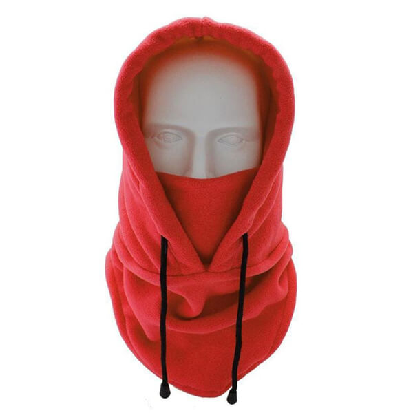 Cagoule rouge polaire
